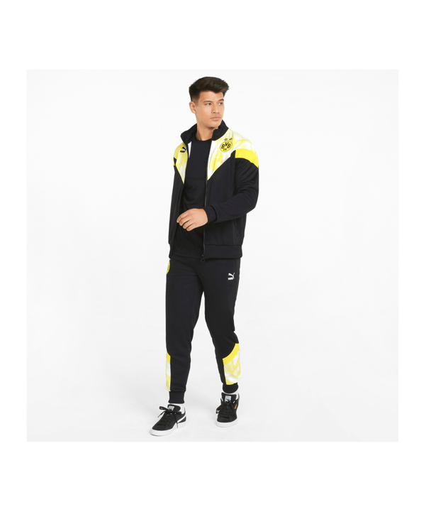 PUMA BVB Dortmund Iconic MCS Mesh Trainingsjacke Schwarz F02 - schwarz