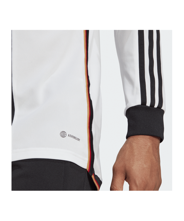 adidas DFB Deutschland Trikot langarm Home WM 2022 Weiss - weiss