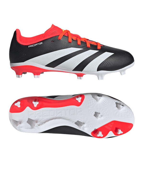 adidas Predator League FG Solar Energy Kids Schwarz Weiss Rot - schwarz