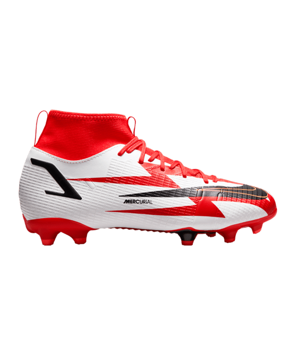 Nike Jr Mercurial Superfly VIII Academy CR7 Spark Positivity FG/MG Kids Rot F600 - rot