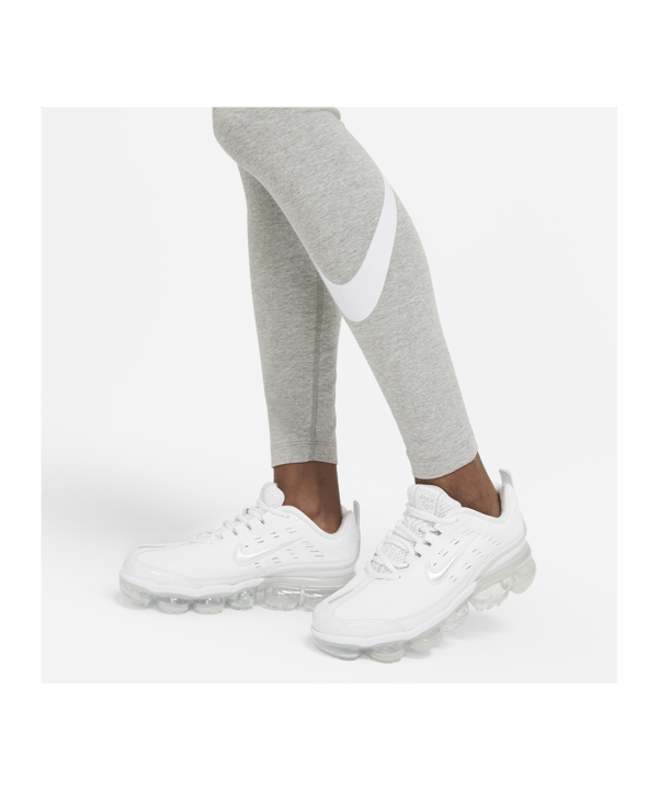 Nike Essentials Swoosh Leggings Damen Grau F063 - grau