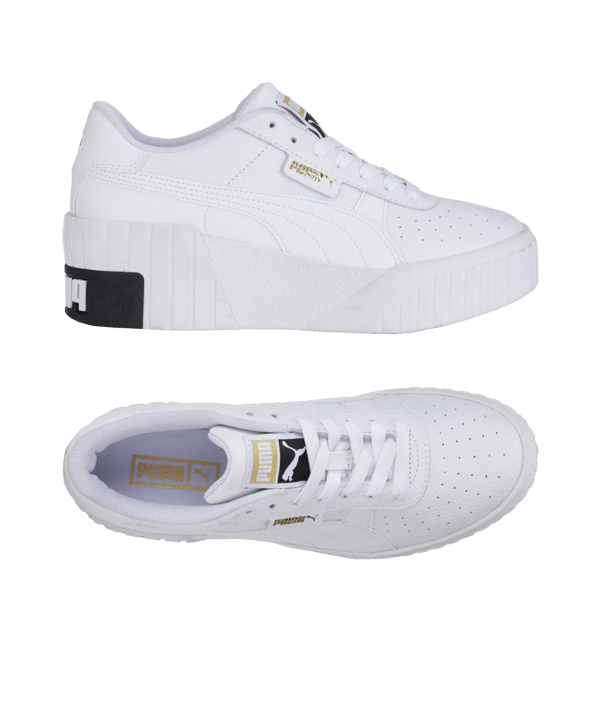 PUMA Cali Wedge Damen Weiss Schwarz F03 - weiss
