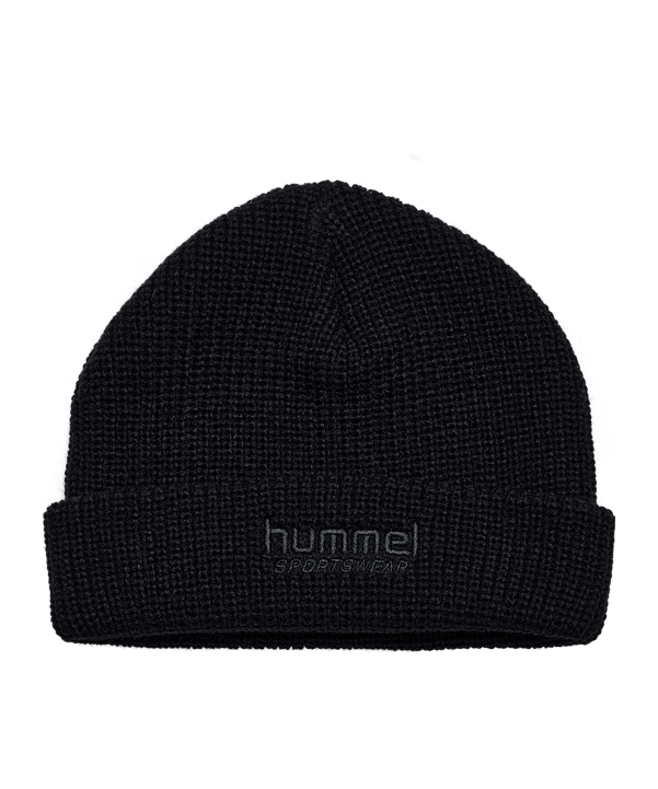 Hummel Half Rib Beanie Schwarz F2001 - schwarz