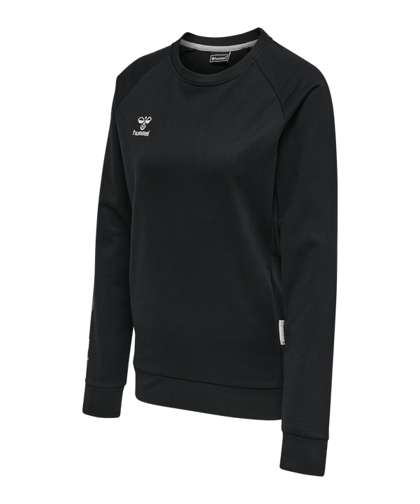 Hummel Move Grid Cotton Sweatshirt Damen Schwarz F2001 - schwarz