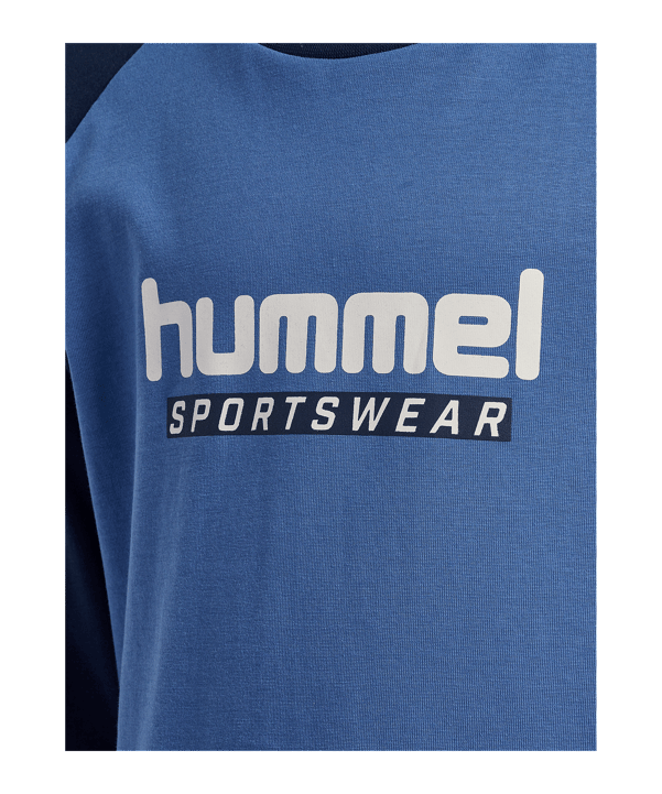 hummel Logo T-Shirt Kids Blau F7379 - blau