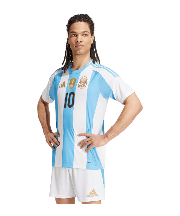 adidas Argentinien Trikot Home Copa America 2024 Messi Weiss - weiss