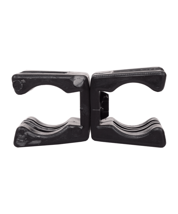 Cawila LIGA Halteclip für Stangen mit 25mm Durchmesser | Schwarz - schwarz