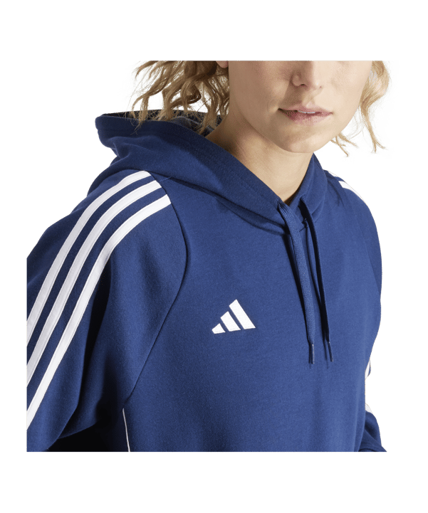adidas Tiro 24 Hoody Damen Blau Weiss - blau