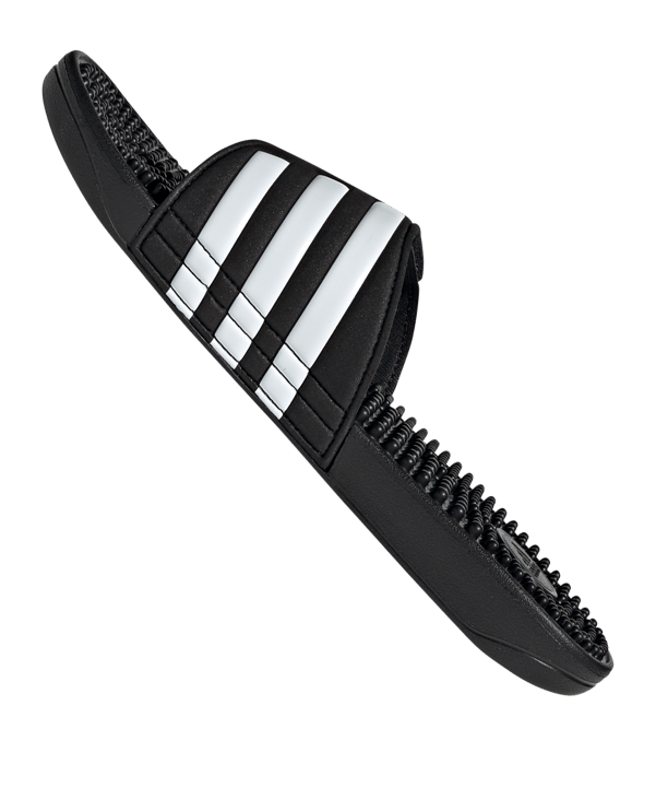 adidas Adissage Badelatsche Schwarz Weiss - schwarz