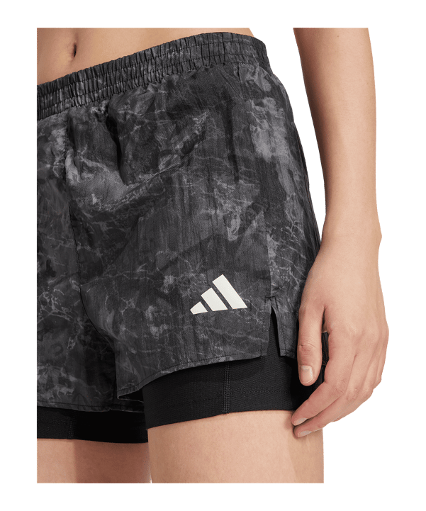 adidas Own the Run Spray 2in1 Hardloopshorts Dames Grijs - grijs
