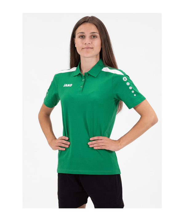 JAKO Power Poloshirt Damen Grün Weiss F200 - gruen
