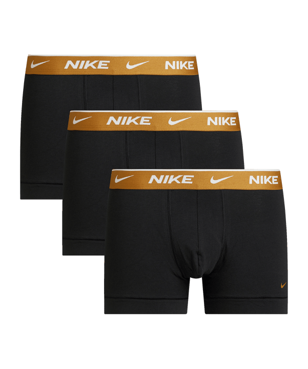 Nike Cotton Trunk Boxershort 3er Pack Schwarz FHX0 - schwarz