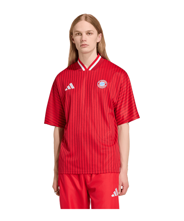 adidas FC Bayern München Stadium Maglietta Rosso - rosso