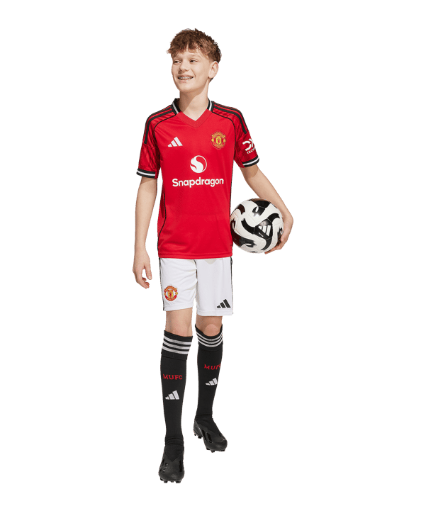 adidas Manchester United Trikot Home 2025/2026 Kids Rot - rot