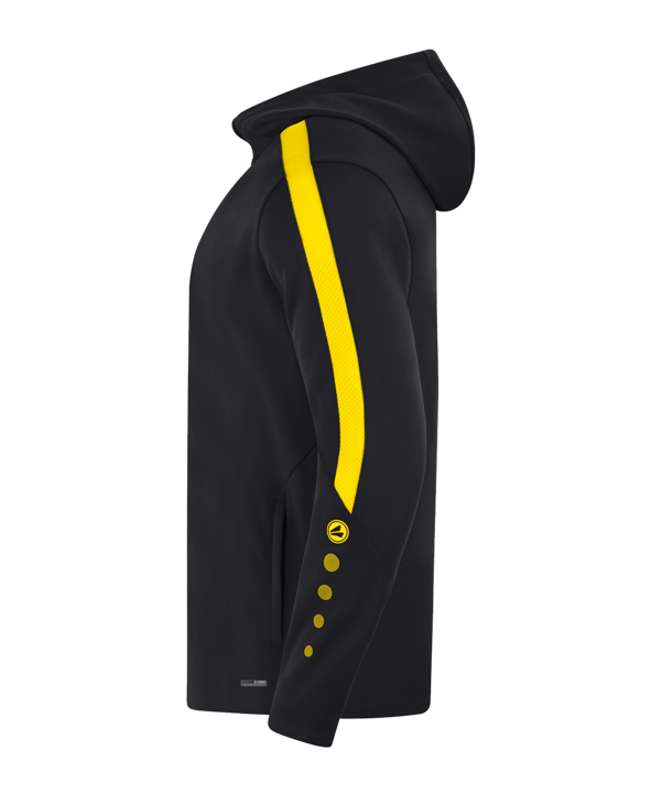 JAKO Power Kapuzenjacke Kids Schwarz Gelb F803 - schwarz