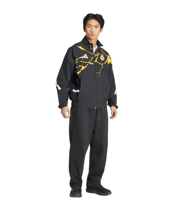 adidas Real Madrid Avengers Anthem Jacke Schwarz - schwarz