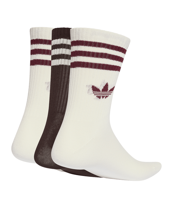 adidas 3 Stripes Crew 3er Pack Socken Weiß