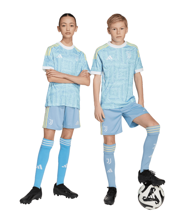 adidas Juventus Turin Short Away 2025/2026 Kids Blau - blau