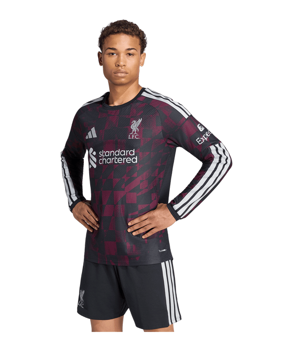 adidas FC Liverpool Authentic Trikot Langarm 3rd 2026/2027 Schwarz - schwarz
