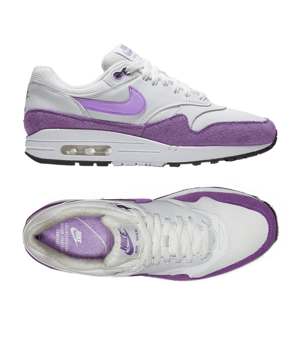 Nike Air Max 1 Sneaker Damen Weiss Lila F118 - weiss