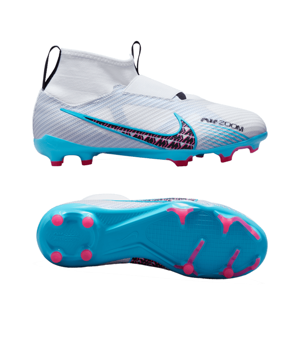 Nike Air Zoom Mercurial Superfly IX Pro FG Blast Weiss Blau Pink F146 - weiss
