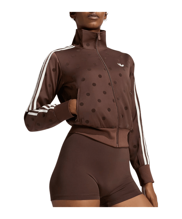 adidas Originals Satin Polka Dots Jacke Damen Braun - braun