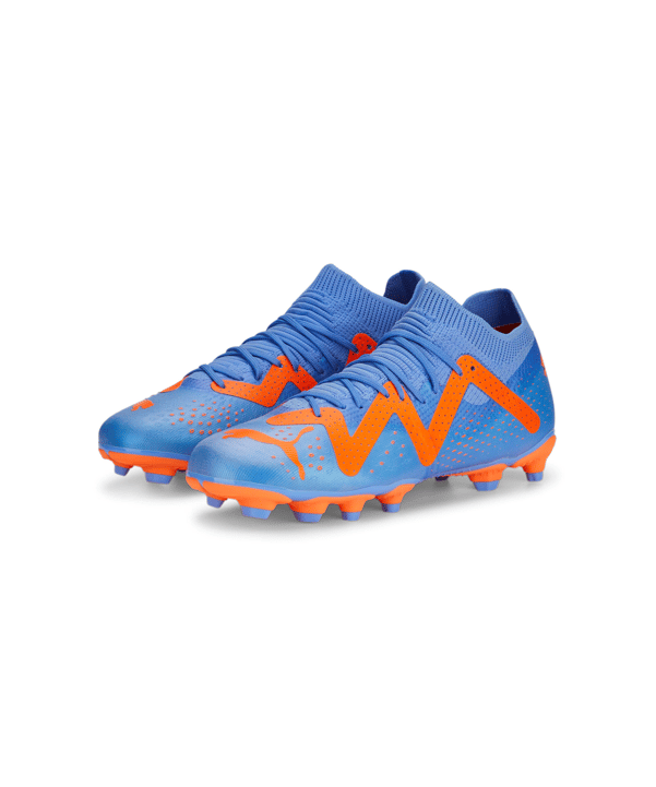 PUMA FUTURE Match FG/AG Supercharge Kids Blau Orange F01 - weiss
