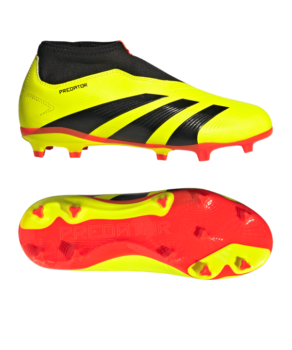 adidas Predator League LL FG Kids Energy Citrus Gelb Schwarz Rot - gelb