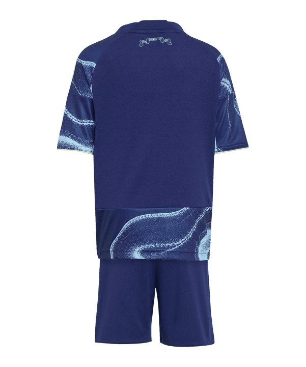 adidas Ajax Amsterdam Trikot Set Away 2025/2026 Kids Blau - blau
