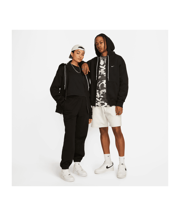 Nike Solo Swoosh Kapuzenjacke Schwarz F010 - schwarz