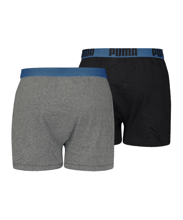 PUMA Loose Fit Boxer 2er Pack Grau Blau F002 - grau