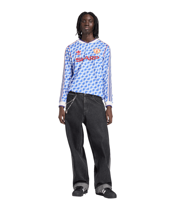 adidas Manchester United 90 Trikot Langarm Away Mehrfarbig - mehrfarbig