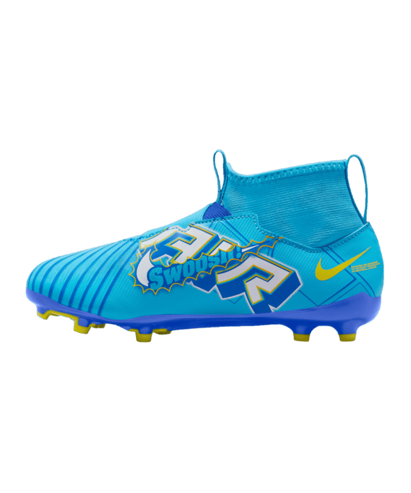 Nike Jr Air Zoom Mercurial Superfly IX Academy FG/MG Mbappe Signature Kids Blau F400 - blau