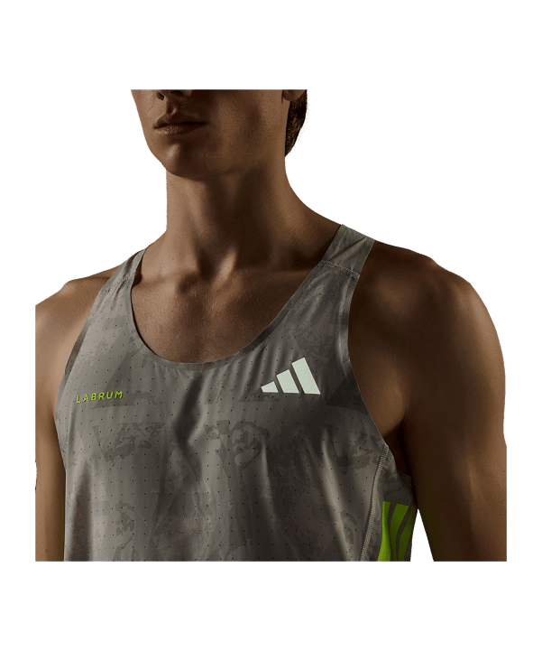 adidas Adizero Labrum Singlet Canottiera Beige - beige