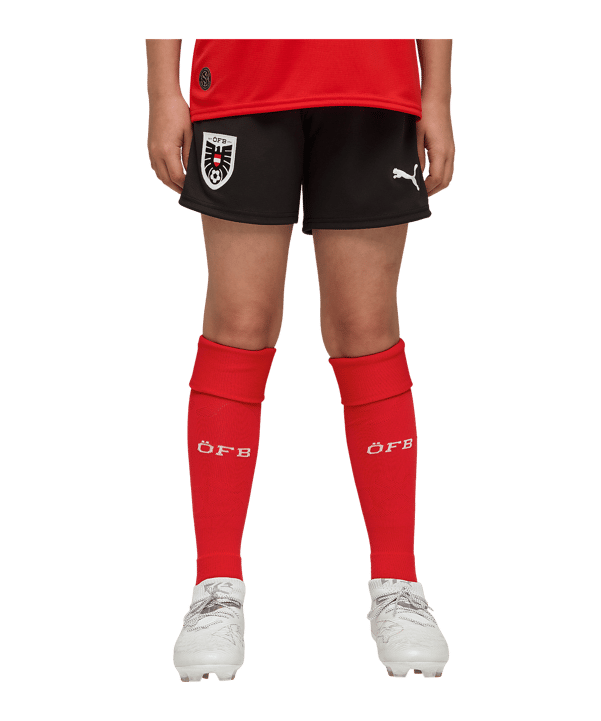 PUMA ÖFB Österreich Replica Short Home WM 2026 Kids Schwarz F03 - schwarz