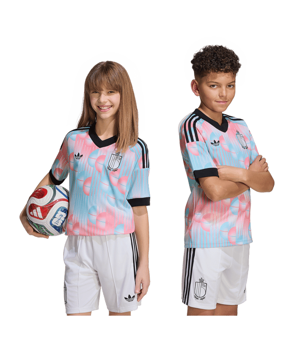 adidas KBVB Belgien Trikot Away WM 2026 Kids Blau - blau