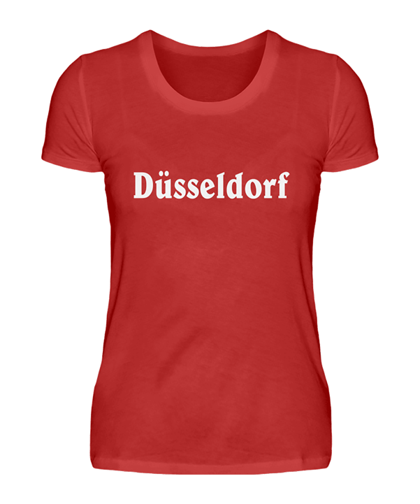Damen T-Shirt "Düsseldorf" Rot - rot