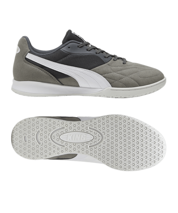 PUMA KING Top IT Halle Grau Weiss F05 - grau
