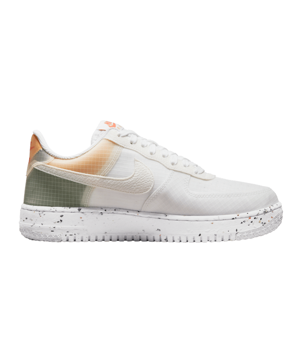 Nike Air Force 1 Crater Weiss Orange F100 - weiss