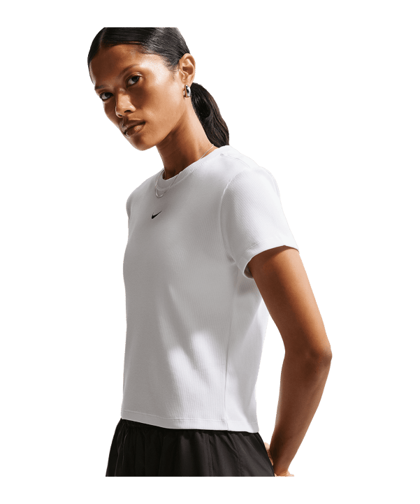 Nike NSW Rib T-Shirt Damen Weiß F100 - weiss