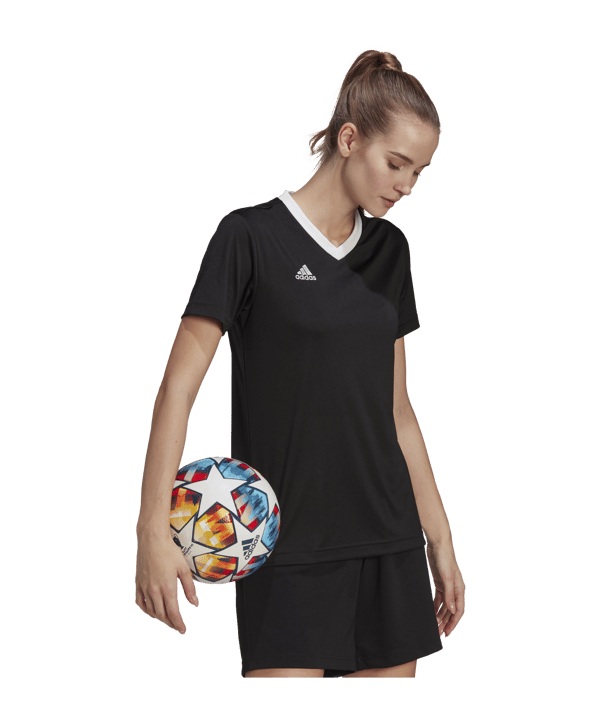 adidas Entrada 22 Trikot Damen Schwarz Weiss - schwarz