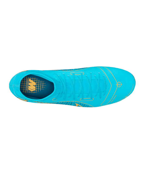 Nike Mercurial Superfly VIII Blueprint Academy SG-Pro AC Blau Orange F484 - blau