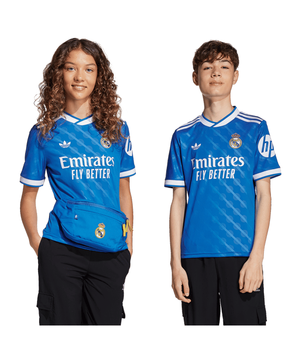 adidas Real Madrid Trikot 3rd 2025/2026 Kids Blau - blau