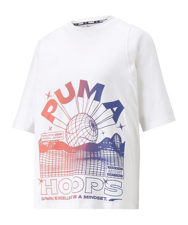 PUMA Strong Side T-Shirt Damen Weiß F001 - weiss