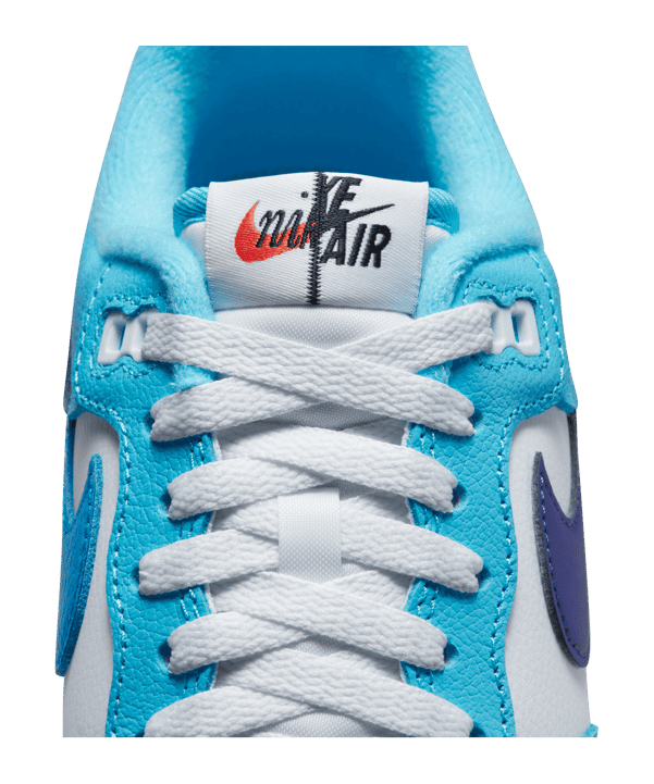 Nike Air Force 1 07 LV8 Weiss Blau F100 - weiss