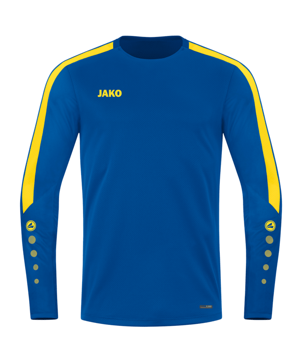 JAKO Power Sweatshirt Blau Gelb F404 - blau
