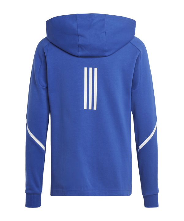 adidas D4GMDY Kapuzenjacke Kids Blau Weiss - blau