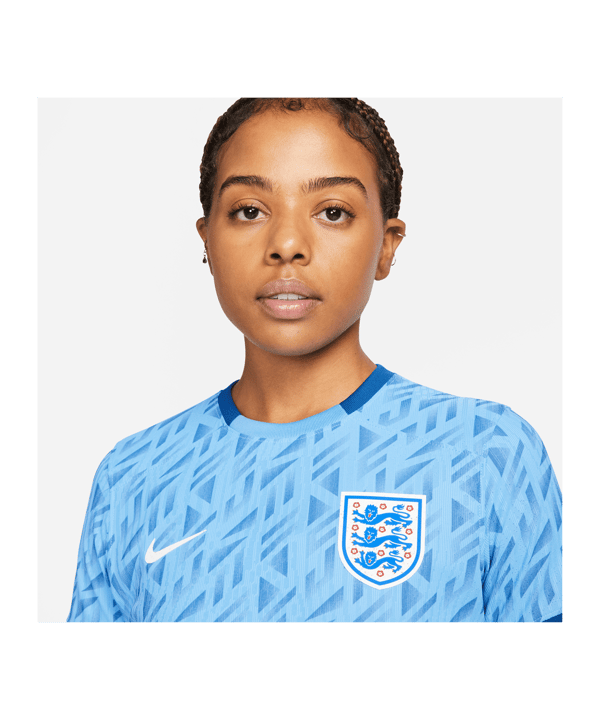 Nike England Auth. Trikot Away Frauen WM 2023 Damen Blau Weiss F462 - blau