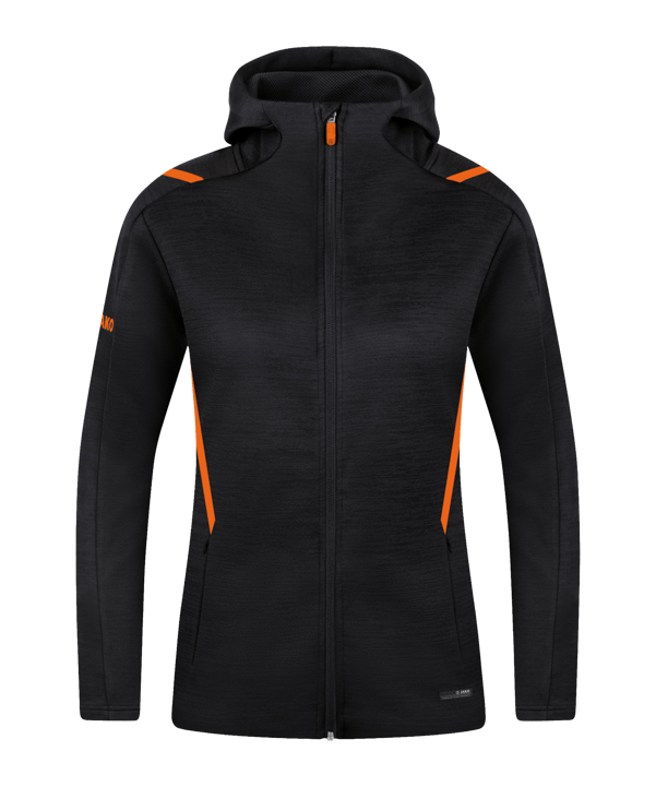 JAKO Challenge Freizeit Kapuzenjacke Damen F506 - schwarz