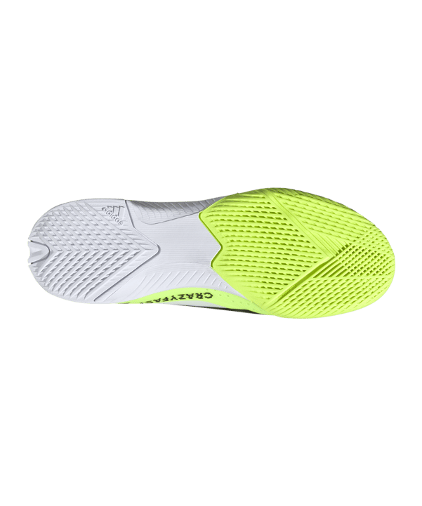 adidas X Crazyfast.3 IN Halle Crazyrush Kids Weiss Schwarz Gelb - weiss